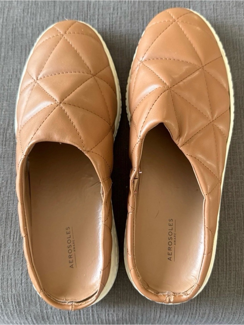 AEROSOLES Quilted Slip-On Moccasins - Brown